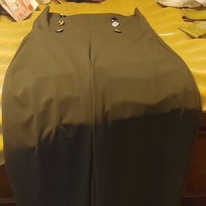 Olive green, Casual,high Waist dress pants, Perfect for any occasion